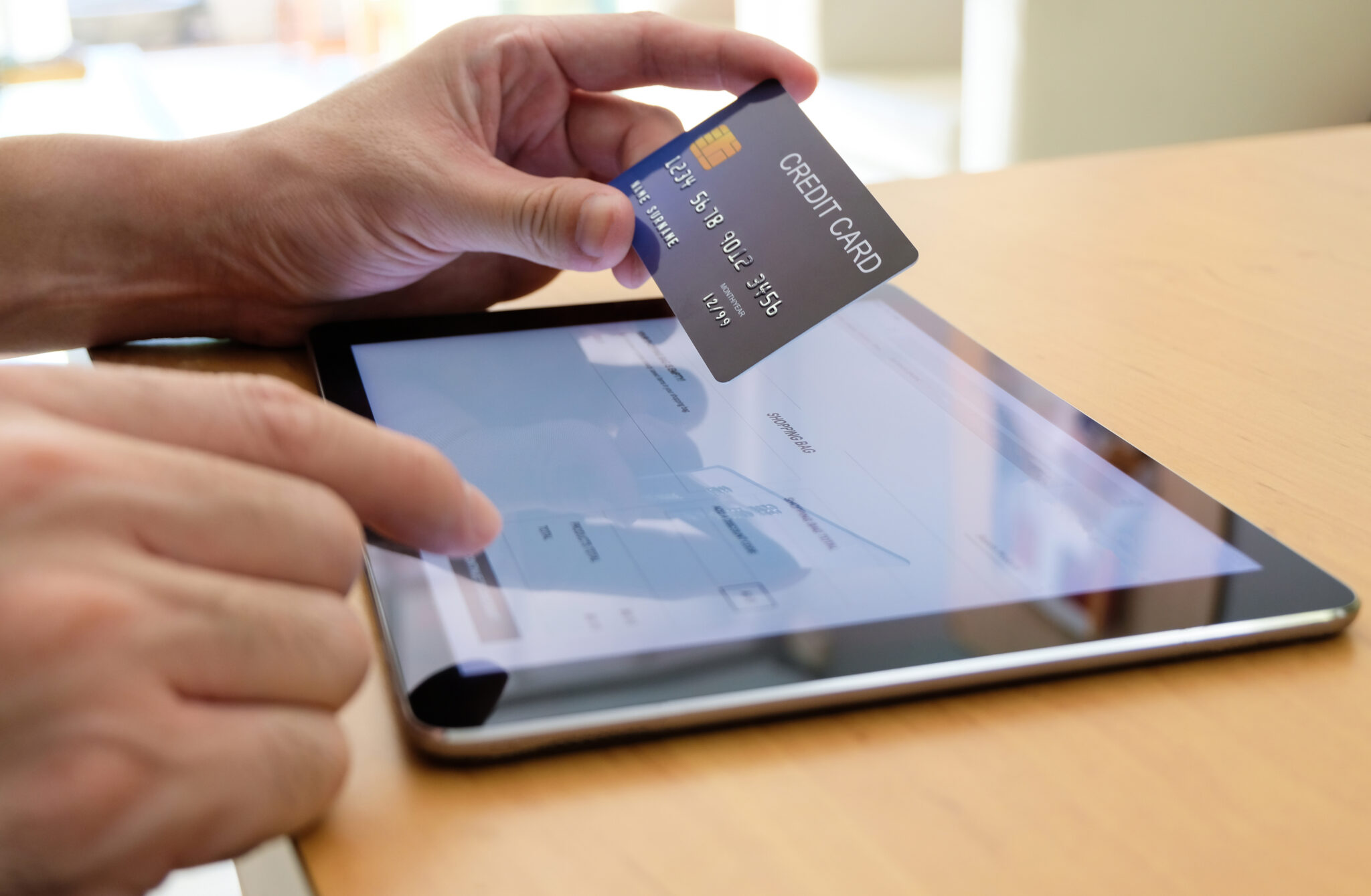 Modern payment on tablet